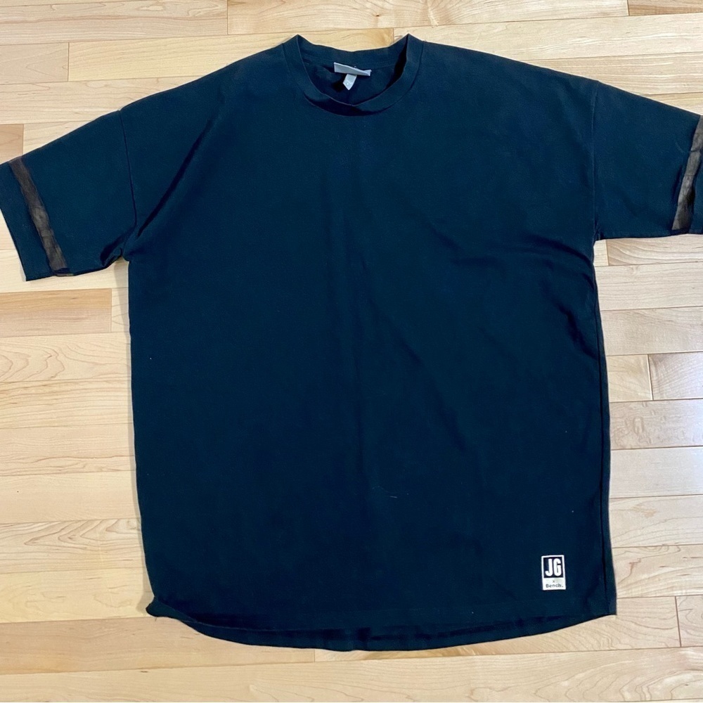 NWOT JG X Bench  oversized black tee size Large